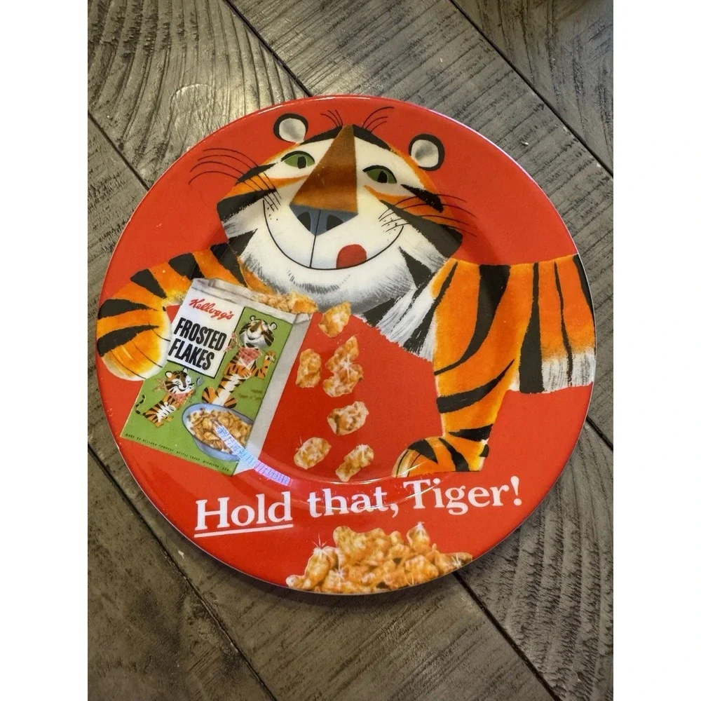 Vtg Kellogg's Cup Cereal Bowl Plate red Tony Frosted Flakes Rare 2005 Free Ship